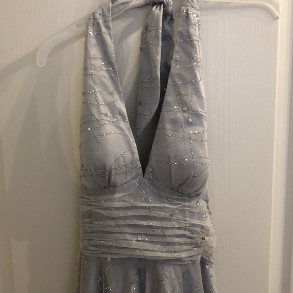 Adrianna Papell Dresses & Skirts - Adrianna Papell Silver Halter Dress